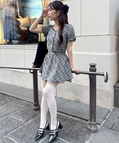 one after another NICE CLAUP（ワンアフターアナザーナイスクラップ）の「【おそろいコレクション】チェックセットアップ（ワンピース・レディース・グレー系その他/ブラウン系その他・FREE）」の21枚目の写真