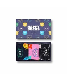 Happy Socks（ハッピーソックス）の「【66】【Happy Socks】 3-Pack Mixed Cat Socks Gift Set（ソックス/靴下）」
