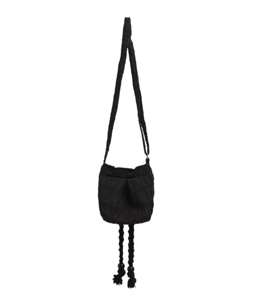 FANCY CLUB（ファンシークラブ）の「【FANCY CLUB】Rope String Mini Cross Bag / 【ファンシークラブ】ロープストリングミニクロスバッグ（ショルダーバッグ・レディース・ブラック・ONE SIZE）」の6枚目の写真