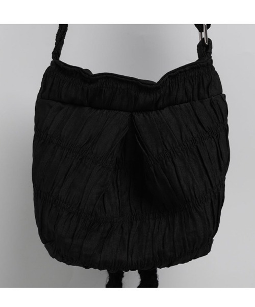 ★FANCYCLUB★ROPE STRING MINI CROSS BAG (BLACK)★正規品/人気 FANCY CLUB】Rope String Mini Cross Bag（ショルダーバッグ