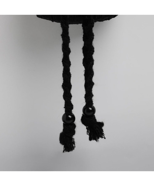 ★FANCYCLUB★ROPE STRING MINI CROSS BAG (BLACK)★正規品/人気 FANCY CLUB】Rope String Mini Cross Bag（ショルダーバッグ