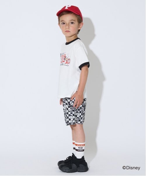 b・ROOM（ビールーム）の「【Disney】【カイテキ天竺】アソートプリントリンガーTシャツ（Tシャツ/カットソー・キッズ・オフホワイト/ブルーグレー/チャコール・120cm/130cm/110cm/150cm/140cm/100cm）」の14枚目の写真