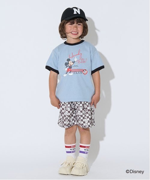 b・ROOM（ビールーム）の「【Disney】【カイテキ天竺】アソートプリントリンガーTシャツ（Tシャツ/カットソー・キッズ・オフホワイト/ブルーグレー/チャコール・120cm/130cm/110cm/150cm/140cm/100cm）」の11枚目の写真