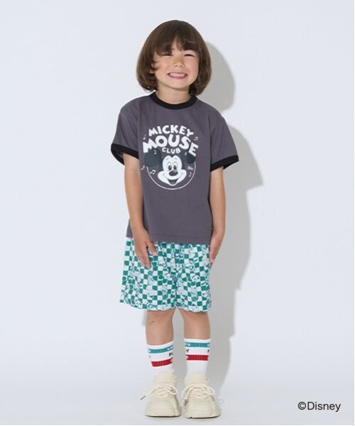 b・ROOM（ビールーム）の「【Disney】【カイテキ天竺】アソートプリントリンガーTシャツ（Tシャツ/カットソー・キッズ・オフホワイト/ブルーグレー/チャコール・120cm/130cm/110cm/150cm/140cm/100cm）」の8枚目の写真