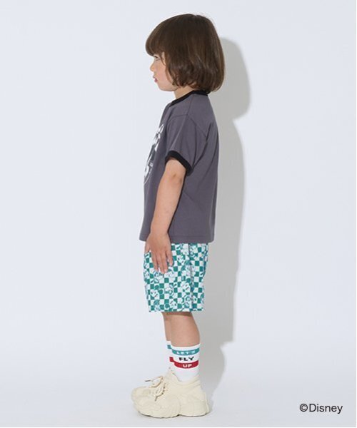 b・ROOM（ビールーム）の「【Disney】【カイテキ天竺】アソートプリントリンガーTシャツ（Tシャツ/カットソー・キッズ・オフホワイト/ブルーグレー/チャコール・120cm/130cm/110cm/150cm/140cm/100cm）」の7枚目の写真