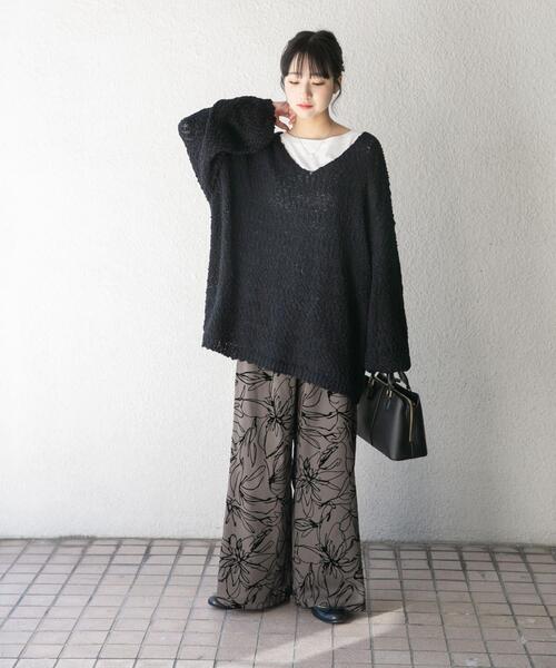 ITEMS URBANRESEARCH（アイテムズ アーバンリサーチ）の「イージーワイドストレートパンツ（その他パンツ・レディース・ドット/ブラウン/グリーン/ブラウン系その他・FREE）」の9枚目の写真