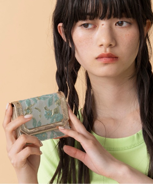 Casselini(キャセリーニ)の「Casselini(キャセリーニ)ジャガードカードケース(カードケース・レディース・サックスブルー/オレンジ/ブラック/ベージュ・FREE)」の8枚目の写真
