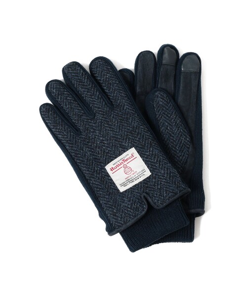 B:MING by BEAMS(ビーミングバイビームス)の「ハリス ツイード グローブ(手袋・メンズ・その他/ブラック/その他1/ネイビー/グレー・ONE SIZE)」の1枚目の写真