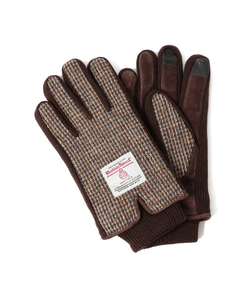 B:MING by BEAMS(ビーミングバイビームス)の「ハリス ツイード グローブ(手袋・メンズ・その他/ブラック/その他1/ネイビー/グレー・ONE SIZE)」の4枚目の写真