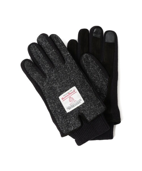 B:MING by BEAMS(ビーミングバイビームス)の「ハリス ツイード グローブ(手袋・メンズ・その他/ブラック/その他1/ネイビー/グレー・ONE SIZE)」の2枚目の写真