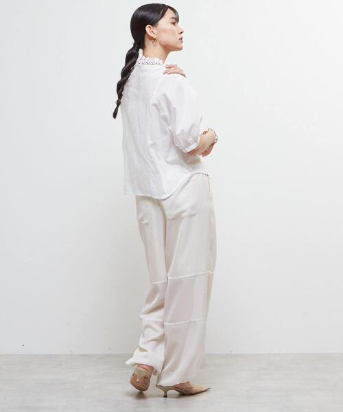 SOFFITTO（ソフィット）の「インド綿レース衿ブラウス（シャツ/ブラウス・レディース・ブラック/オフホワイト/チェリーピンク・FREE）」の11枚目の写真