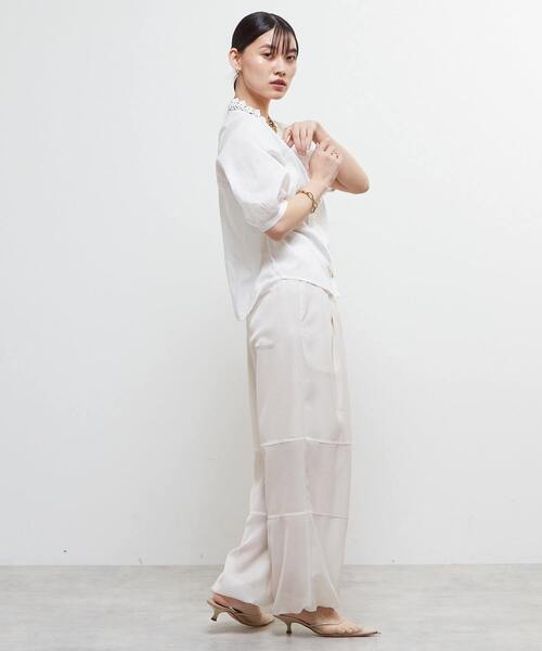 SOFFITTO（ソフィット）の「インド綿レース衿ブラウス（シャツ/ブラウス・レディース・ブラック/オフホワイト/チェリーピンク・FREE）」の12枚目の写真