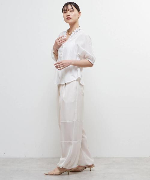 SOFFITTO（ソフィット）の「インド綿レース衿ブラウス（シャツ/ブラウス・レディース・ブラック/オフホワイト/チェリーピンク・FREE）」の13枚目の写真