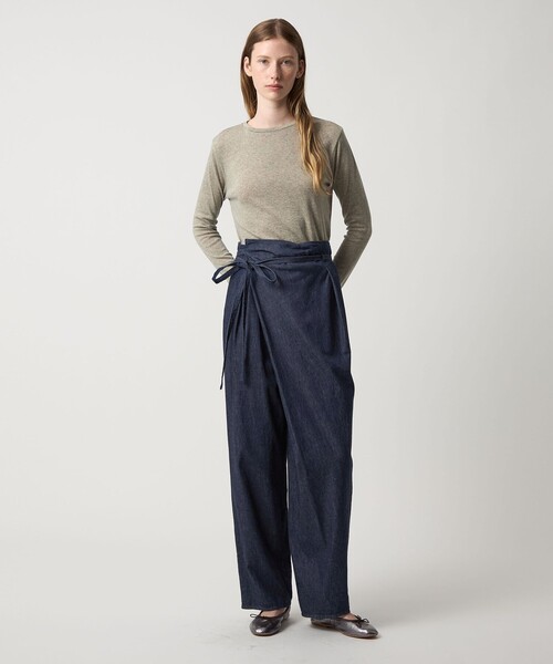 Steven Alan ライトオンス デニム クロスオーバー パンツ M Steven Alan＞ライトオンスデニム クロスオーバー パンツ