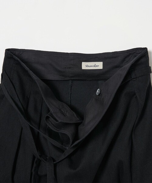 新品　Steven Alan ライトオンスデニムクロスオーバーパンツ　ブラック Steven Alan＞ライトオンスデニム クロスオーバー パンツ