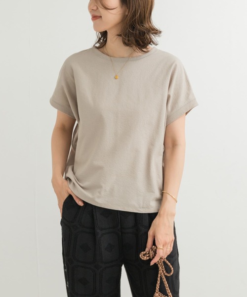 URBAN RESEARCH DOORS(アーバンリサーチドアーズ)の「リネンタッチBACKボタンプルオーバー(Tシャツ/カットソー・レディース・ベージュ系その他/チャコールグレー/オフホワイト・MEDIUM)」の17枚目の写真