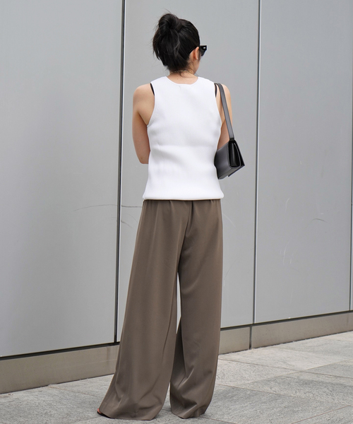 EVERYDAY I LIKE.(エヴリディアイライク)の「ALFRED Knitted Tank(ニット/セーター・レディース・ホワイト/ブラック・FREE)」の4枚目の写真