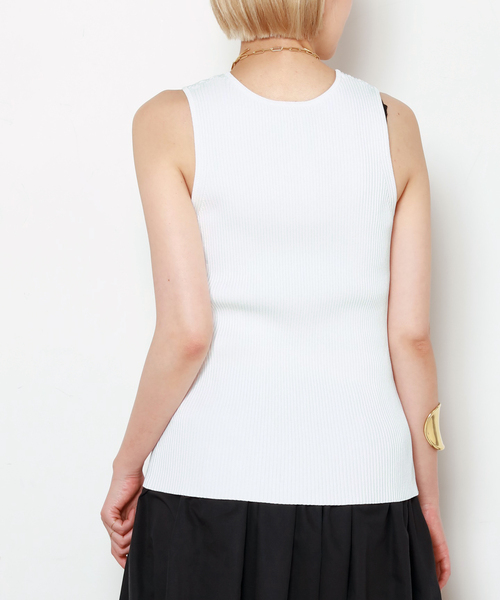 EVERYDAY I LIKE.(エヴリディアイライク)の「ALFRED Knitted Tank(ニット/セーター・レディース・ホワイト/ブラック・FREE)」の9枚目の写真