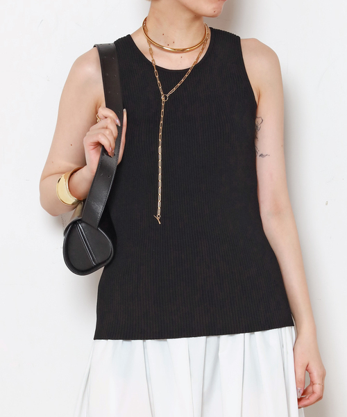 EVERYDAY I LIKE.(エヴリディアイライク)の「ALFRED Knitted Tank(ニット/セーター・レディース・ホワイト/ブラック・FREE)」の13枚目の写真