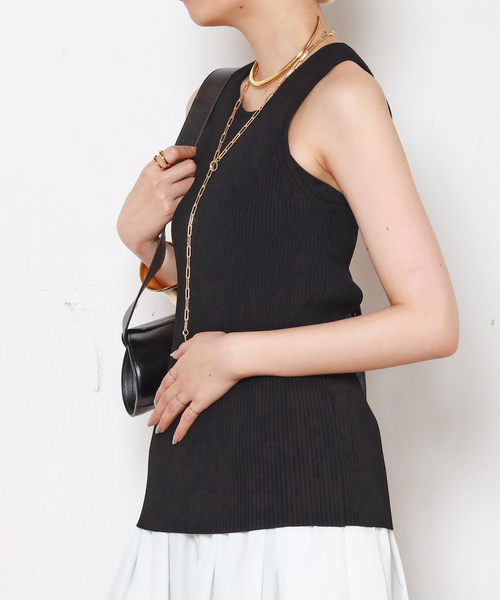 EVERYDAY I LIKE.(エヴリディアイライク)の「ALFRED Knitted Tank(ニット/セーター・レディース・ホワイト/ブラック・FREE)」の14枚目の写真