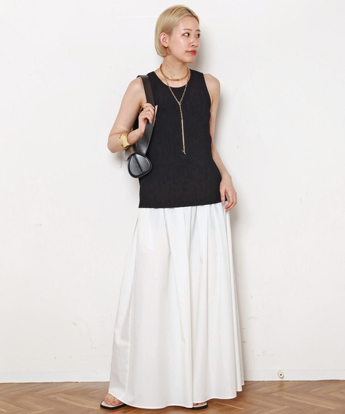 EVERYDAY I LIKE.(エヴリディアイライク)の「ALFRED Knitted Tank(ニット/セーター・レディース・ホワイト/ブラック・FREE)」の16枚目の写真