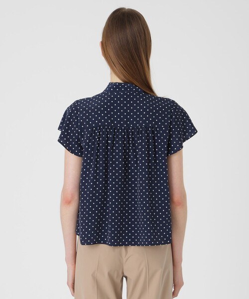 BLUE LABEL CRESTBRIDGE(ブルーレーベルクレストブリッジ)の「ドットプリントブラウス(シャツ/ブラウス・レディース・ダークネイビー/オフホワイト・38/36)」の9枚目の写真