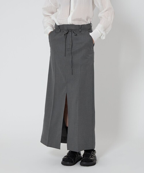新品タグ付き　ASTRAETのスカート　0 ASTRAET - 【BLACK】<ASTRAET>ジョーゼット シアー タイト