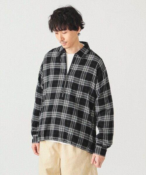 【新品、未使用】BEAMS  シャツ　チェックL BEAMS シャツ フェード チェックシャツ メンズ : ZOZOTOWN Yahoo