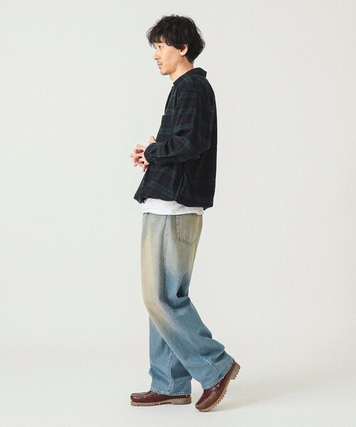 BEAMS（ビームス）の「ワイドフィット チェック プルオーバーシャツ（シャツ/ブラウス・メンズ・グリーン系その他/ブラック系その他・L/XL/S/M）」の10枚目の写真