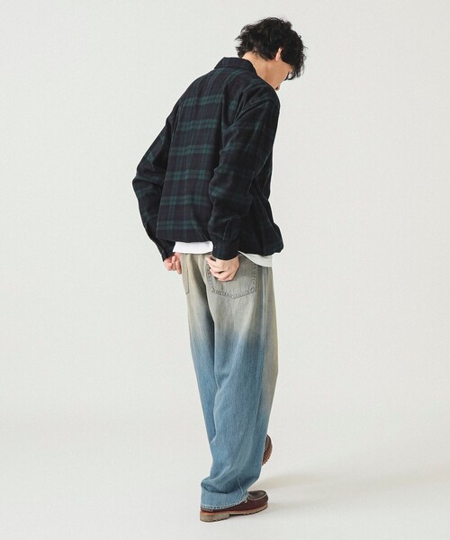 BEAMS（ビームス）の「ワイドフィット チェック プルオーバーシャツ（シャツ/ブラウス・メンズ・グリーン系その他/ブラック系その他・L/XL/S/M）」の11枚目の写真