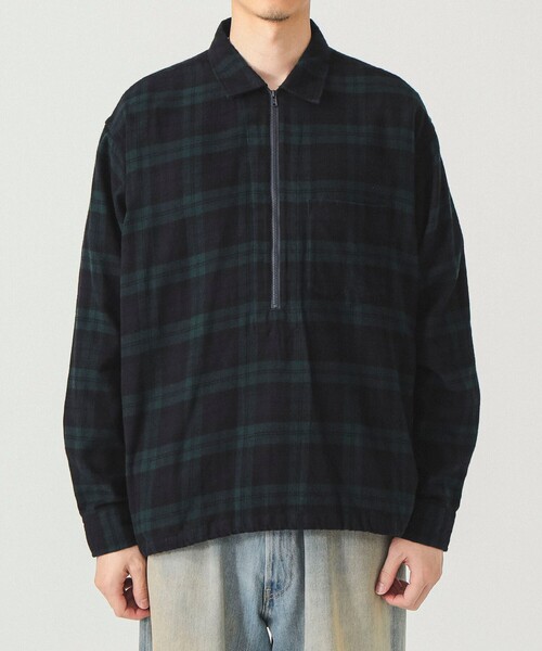 BEAMS（ビームス）の「ワイドフィット チェック プルオーバーシャツ（シャツ/ブラウス・メンズ・グリーン系その他/ブラック系その他・L/XL/S/M）」の14枚目の写真