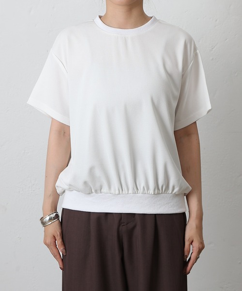 COLONY 2139(コロニートゥーワンスリーナイン)の「ミニワッフル裾ボリュームルオーバー(Tシャツ/カットソー・レディース・ブラウン/ブラック/チャコールグレー/ホワイト・FREE)」の21枚目の写真