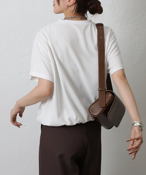 COLONY 2139(コロニートゥーワンスリーナイン)の「ミニワッフル裾ボリュームルオーバー(Tシャツ/カットソー・レディース・ブラウン/ブラック/チャコールグレー/ホワイト・FREE)」の7枚目の写真