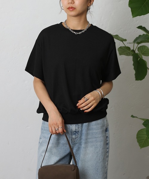 COLONY 2139(コロニートゥーワンスリーナイン)の「ミニワッフル裾ボリュームルオーバー(Tシャツ/カットソー・レディース・ブラウン/ブラック/チャコールグレー/ホワイト・FREE)」の13枚目の写真