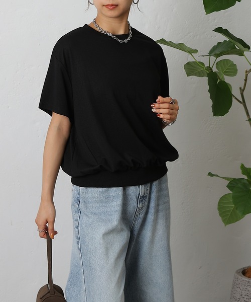 COLONY 2139(コロニートゥーワンスリーナイン)の「ミニワッフル裾ボリュームルオーバー(Tシャツ/カットソー・レディース・ブラウン/ブラック/チャコールグレー/ホワイト・FREE)」の16枚目の写真