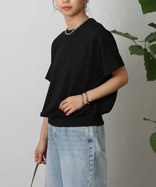 COLONY 2139(コロニートゥーワンスリーナイン)の「ミニワッフル裾ボリュームルオーバー(Tシャツ/カットソー・レディース・ブラウン/ブラック/チャコールグレー/ホワイト・FREE)」の14枚目の写真