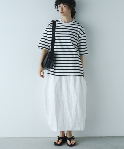 Libra Cue（リブラ キュー）の「ビックシルエットボーダーTシャツ（Tシャツ/カットソー・レディース・その他1/その他2・FREE）」の6枚目の写真