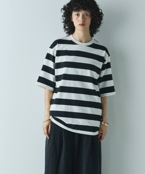 Libra Cue（リブラ キュー）の「ビックシルエットボーダーTシャツ（Tシャツ/カットソー・レディース・その他1/その他2・FREE）」の8枚目の写真