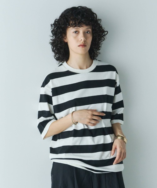 Libra Cue（リブラ キュー）の「ビックシルエットボーダーTシャツ（Tシャツ/カットソー・レディース・その他1/その他2・FREE）」の10枚目の写真