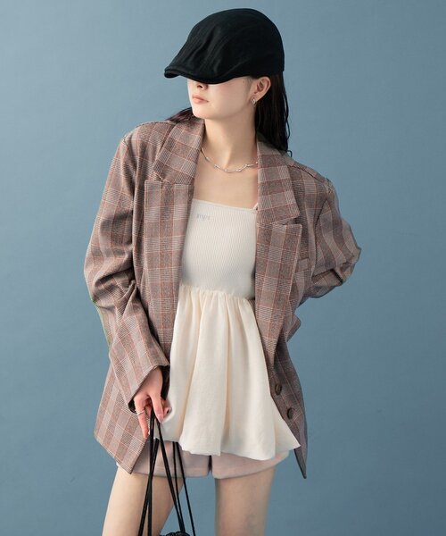 mystic シェイプジャケット チェックシェイプジャケット | mystic(ミスティック)レディース