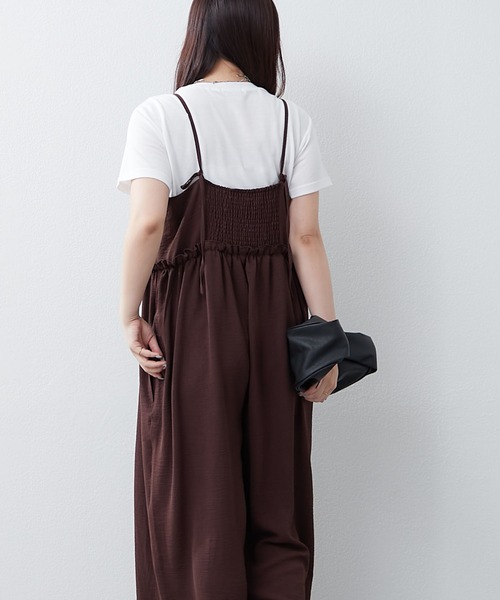 Remind me and forever(リマインドミーアンドフォーエバー)の「ルーズサロペット+TシャツSET(ワンピース・レディース・ブラウン/ブラック/チャコールグレー・FREE)」の19枚目の写真