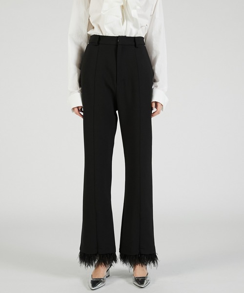 PRANK PROJECT（プランクプロジェクト）の「フェザーヘムパンツ / Feather Hem Pants（その他パンツ・レディース・グレー/ブラック・36/38）」の11枚目の写真