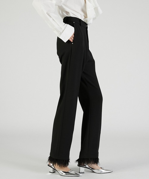 PRANK PROJECT（プランクプロジェクト）の「フェザーヘムパンツ / Feather Hem Pants（その他パンツ・レディース・グレー/ブラック・36/38）」の14枚目の写真