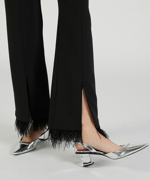 PRANK PROJECT（プランクプロジェクト）の「フェザーヘムパンツ / Feather Hem Pants（その他パンツ・レディース・グレー/ブラック・36/38）」の16枚目の写真