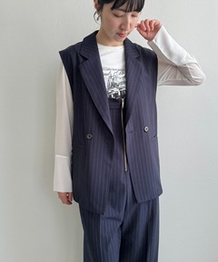 セール】【セットアップ対応】ピンストライプオーバージャケット