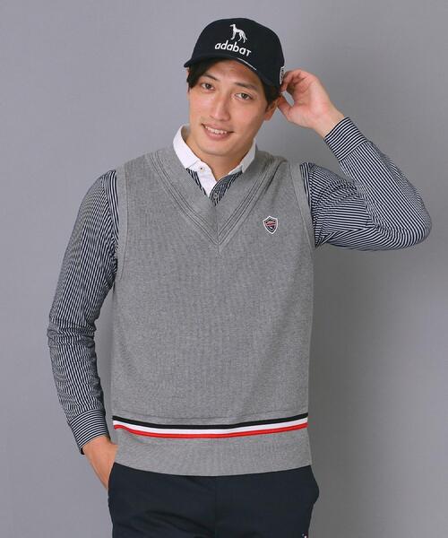 adabat(アダバット)の「【新レーベル ADABAT NAVY】トラディショナルニットベスト(ベスト・メンズ・グレー/ネイビー・50/48/46)」の4枚目の写真