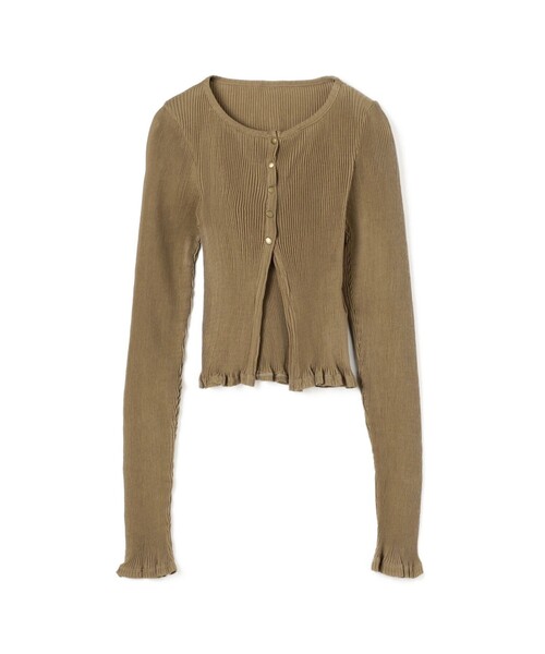 プリーツコットン ショートカーディガン（カーディガン/ボレロ