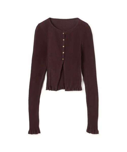 BACCA（バッカ）の「プリーツコットン ショートカーディガン（カーディガン/ボレロ・レディース・ネイビー/キャメル/ボルドー・S）」の3枚目の写真