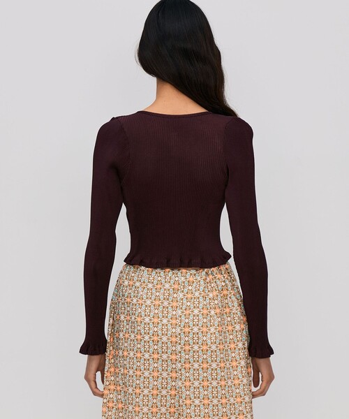 プリーツコットン ショートカーディガン（カーディガン/ボレロ