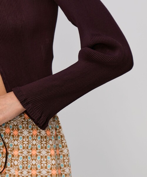 プリーツコットン ショートカーディガン（カーディガン/ボレロ